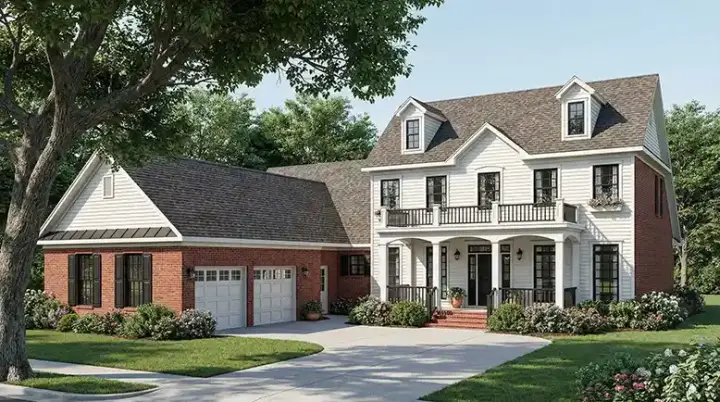 Southern house plans 12-290 - front exterior, 2,843 sq ft, 4 bed, 2 bath house plans | Monster House Plans