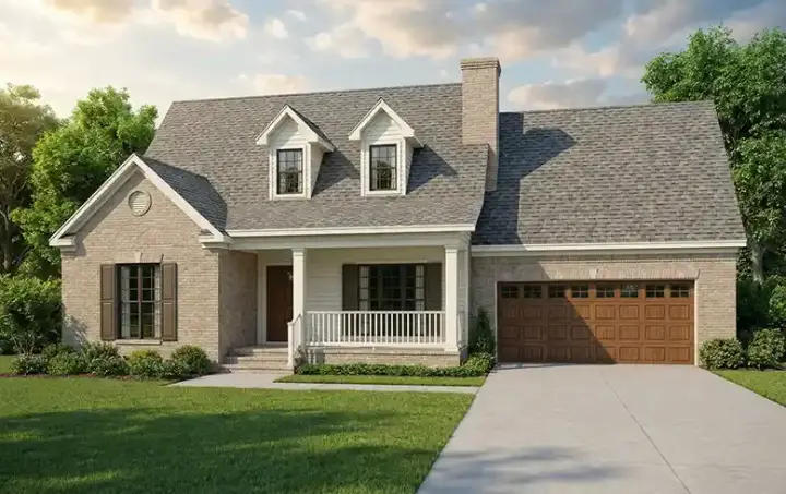 Southern house plans 12-313 - front exterior, 1,777 sq ft, 3 bed, 2 bath house plans | Monster House Plans
