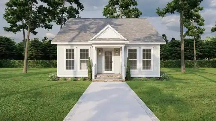Country house plans 12-320 - front exterior, 1,260 sq ft, 3 bed, 2 bath house plans | Monster House Plans