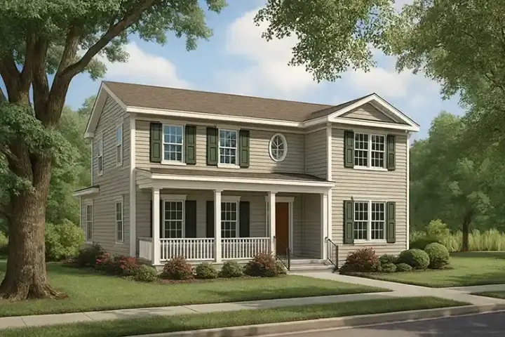 Traditional house plans 12-321 - front exterior, 1,559 sq ft, 3 bed, 2 bath house plans | Monster House Plans