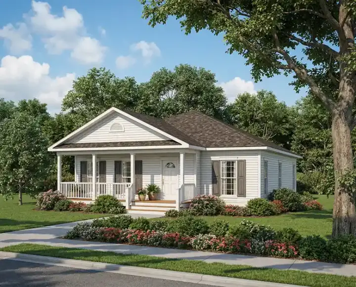 Traditional house plans 12-322 - front exterior, 1,342 sq ft, 3 bed, 2 bath house plans | Monster House Plans