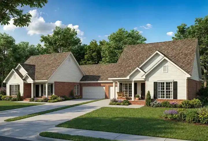 Traditional house plans 12-349 - front exterior, 2,636 sq ft, 6 bed, 4 bath house plans | Monster House Plans