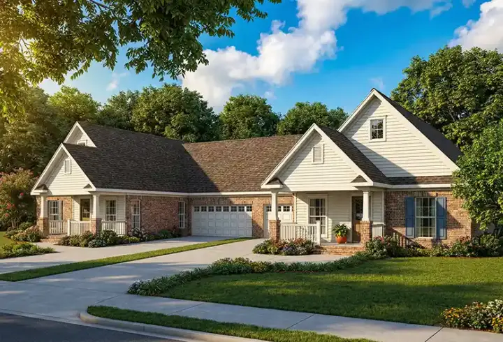 Traditional house plans 12-352 - front exterior, 2,884 sq ft, 6 bed, 4 bath house plans | Monster House Plans