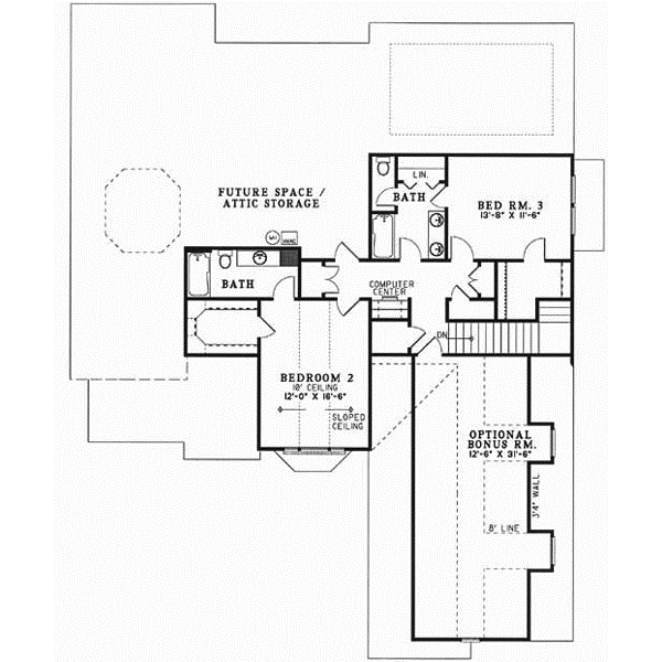 Upper/Second Floor Plan: 12-355