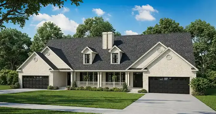 Traditional house plans 12-361 - front exterior, 4,364 sq ft, 6 bed, 6 bath house plans | Monster House Plans