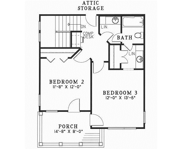Upper/Second Floor Plan: 12-366