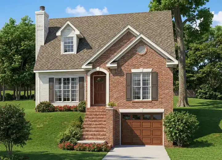 Traditional house plans 12-372 - front exterior, 1,645 sq ft, 3 bed, 2 bath house plans | Monster House Plans