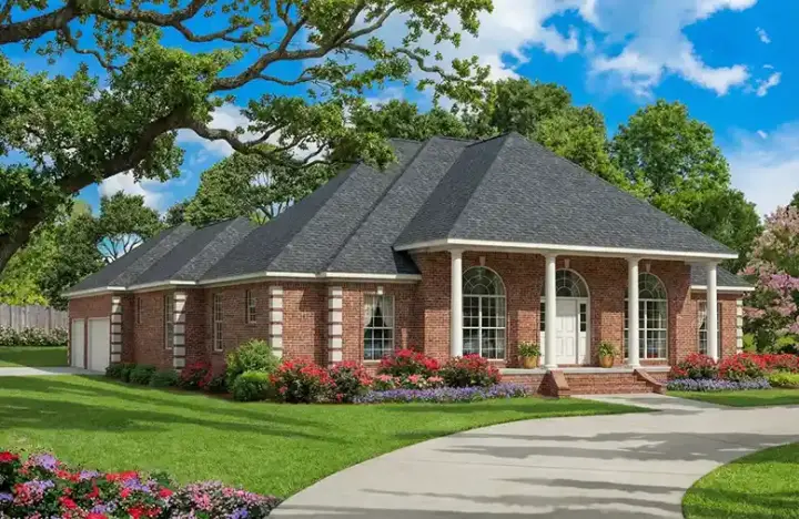 Southern house plans 12-381 - front exterior, 2,555 sq ft, 4 bed, 3 bath house plans | Monster House Plans
