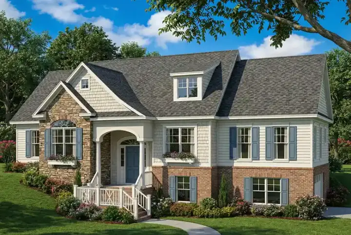 French Country house plans 12-391 - front exterior, 2,495 sq ft, 4 bed, 2 bath house plans | Monster House Plans