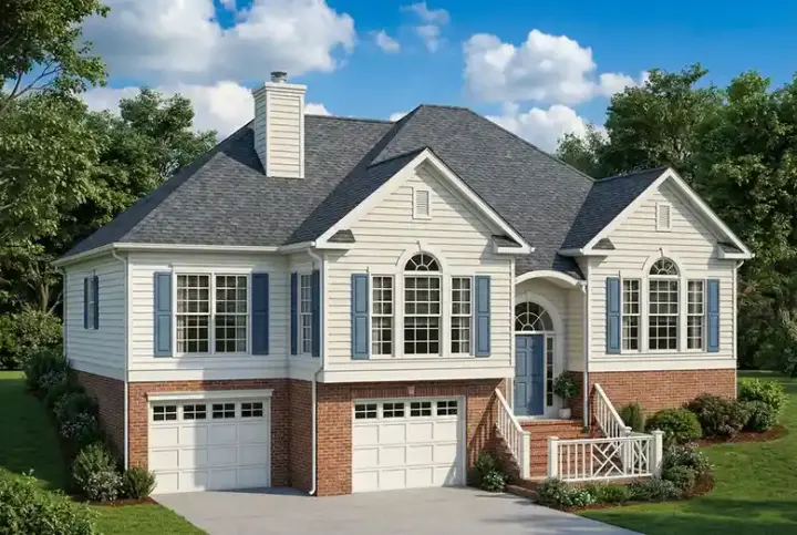 European house plans 12-392 - front exterior, 1,764 sq ft, 3 bed, 2 bath house plans | Monster House Plans