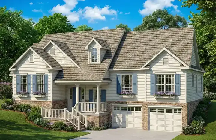 Traditional house plans 12-393 - front exterior, 2,010 sq ft, 3 bed, 2 bath house plans | Monster House Plans
