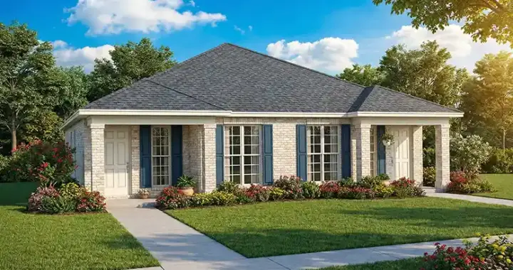 Traditional house plans 12-399 - front exterior, 1,854 sq ft, 4 bed, 2 bath house plans | Monster House Plans