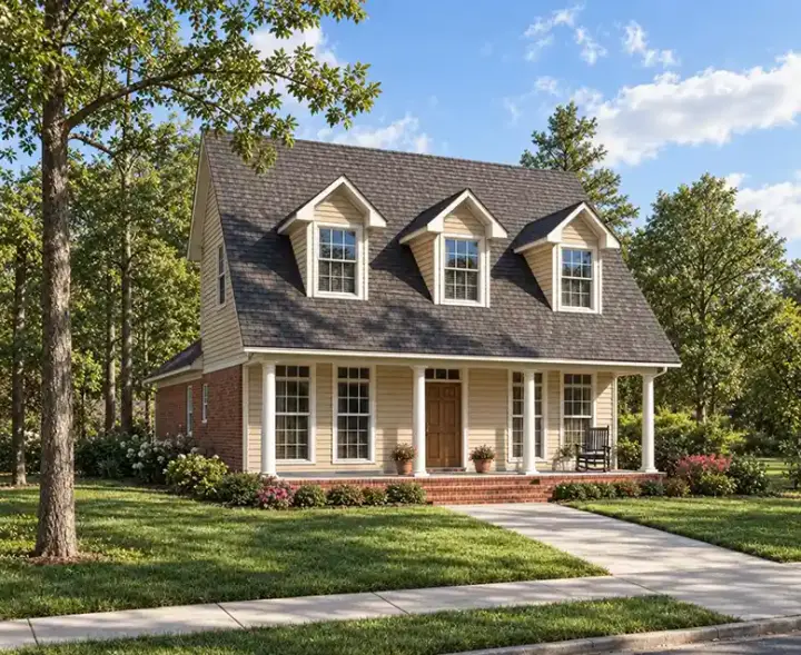Southern house plans 12-405 - front exterior, 1,543 sq ft, 3 bed, 2 bath house plans | Monster House Plans