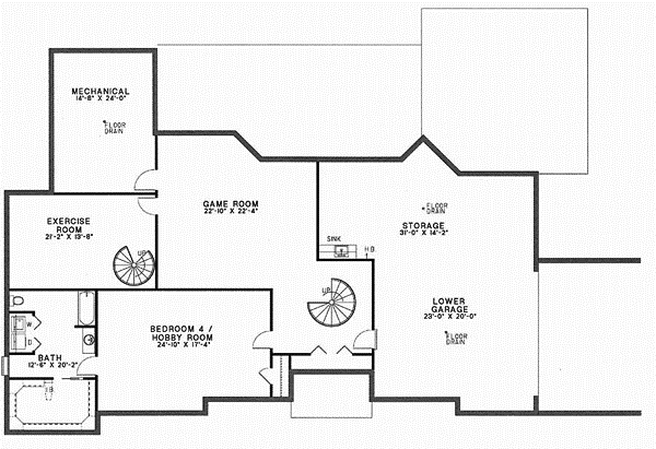 Lower Floor Plan: 12-413
