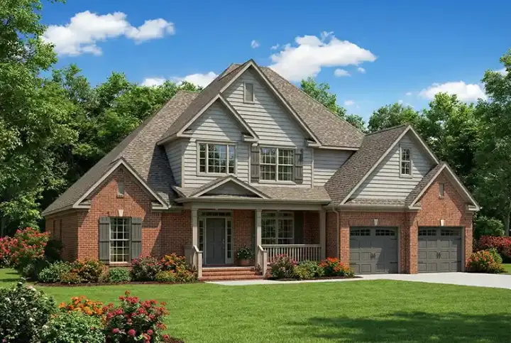 Traditional house plans 12-419 - front exterior, 2,360 sq ft, 3 bed, 2 bath house plans | Monster House Plans