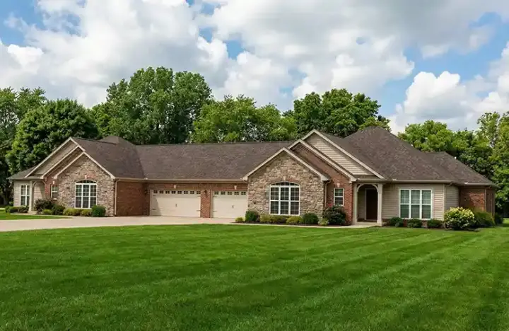 Traditional house plans 12-435 - front exterior, 3,740 sq ft, 6 bed, 4 bath house plans | Monster House Plans