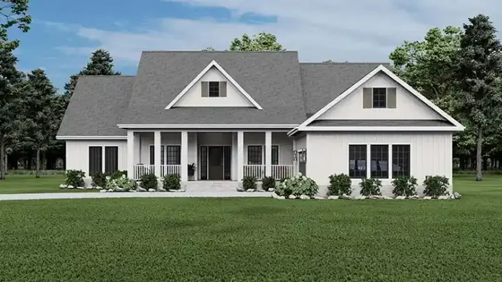 Southern house plans 12-436 - front exterior, 2,354 sq ft, 4 bed, 2 bath house plans | Monster House Plans