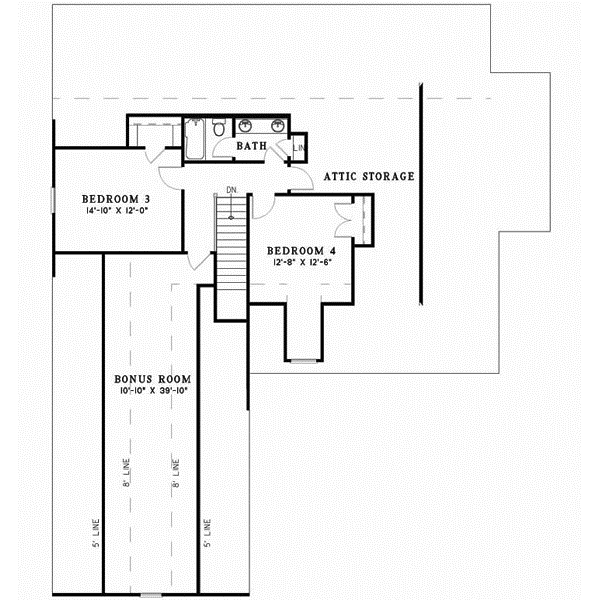 Upper/Second Floor Plan: 12-445