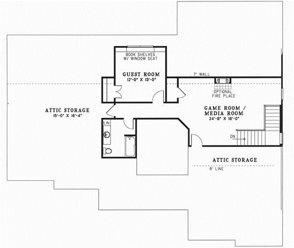 Upper/Second Floor Plan: 12-452