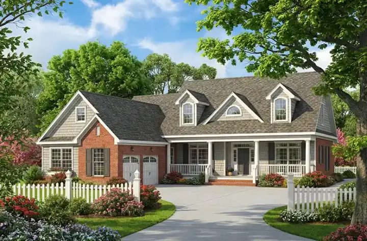 Southern house plans 12-453 - front exterior, 2,685 sq ft, 4 bed, 2 bath house plans | Monster House Plans