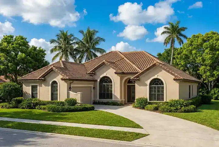 Mediterranean house plans 12-463 - front exterior, 2,287 sq ft, 4 bed, 2 bath house plans | Monster House Plans