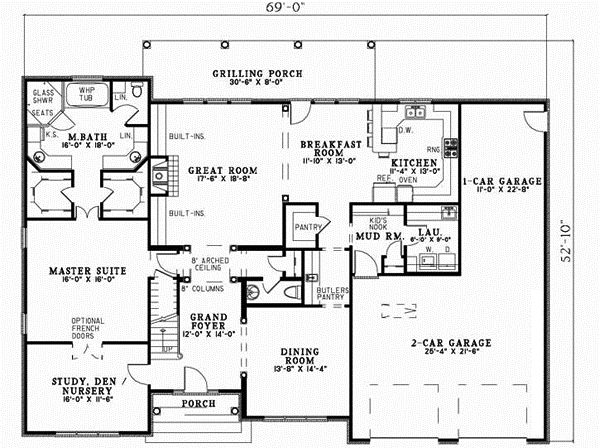 Traditional House Plan 5 Bedrooms 2 Bath 32 Sq Ft Plan 12 470