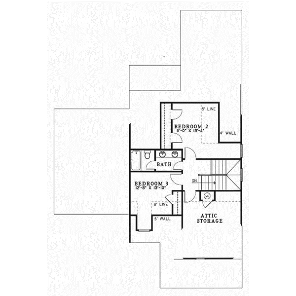 Upper/Second Floor Plan: 12-490