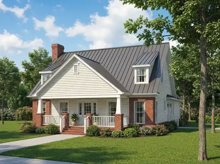 Bungalow house plans 12-498 - front exterior, 2,237 sq ft, 3 bed, 2 bath house plans | Monster House Plans
