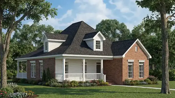 Southern house plans 12-503 - front exterior, 1,928 sq ft, 3 bed, 2 bath house plans | Monster House Plans