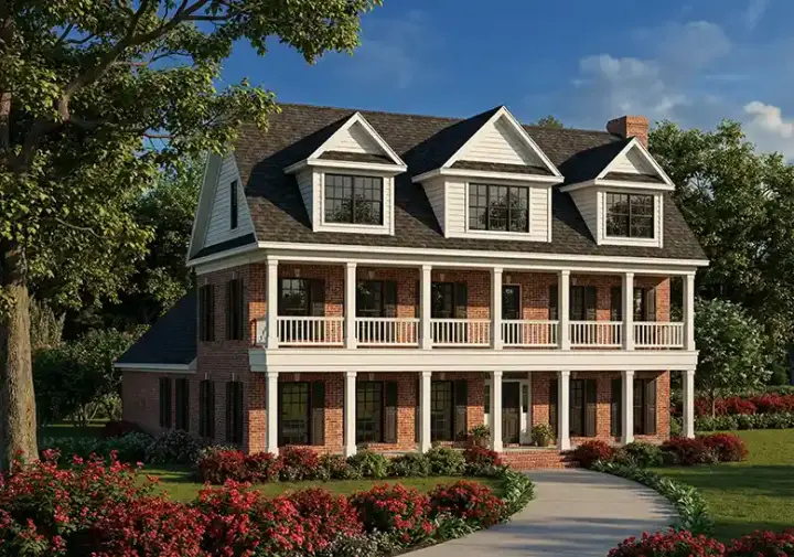 Southern house plans 12-507 - front exterior, 2,890 sq ft, 5 bed, 4 bath house plans | Monster House Plans