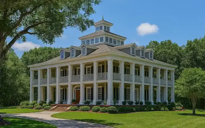 Greek Revival house plans 12-510 - front exterior, 3,130 sq ft, 3 bed, 3 bath house plans | Monster House Plans