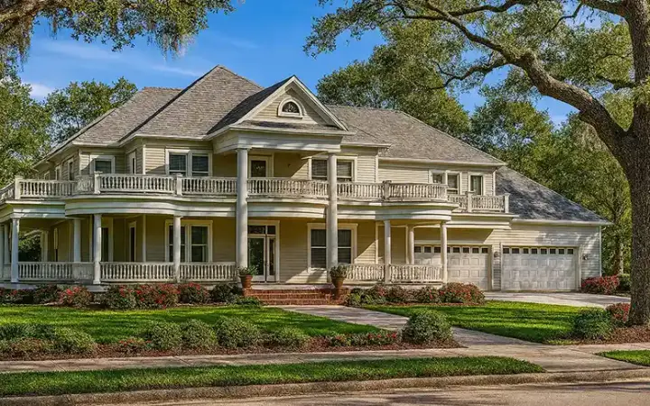 Southern house plans 12-514 - front exterior, 7,870 sq ft, 6 bed, 5 bath house plans | Monster House Plans
