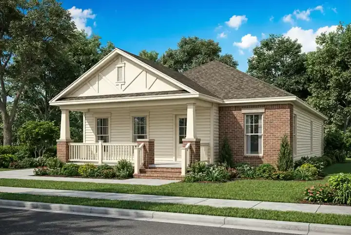 Bungalow house plans 12-531 - front exterior, 1,348 sq ft, 3 bed, 2 bath house plans | Monster House Plans