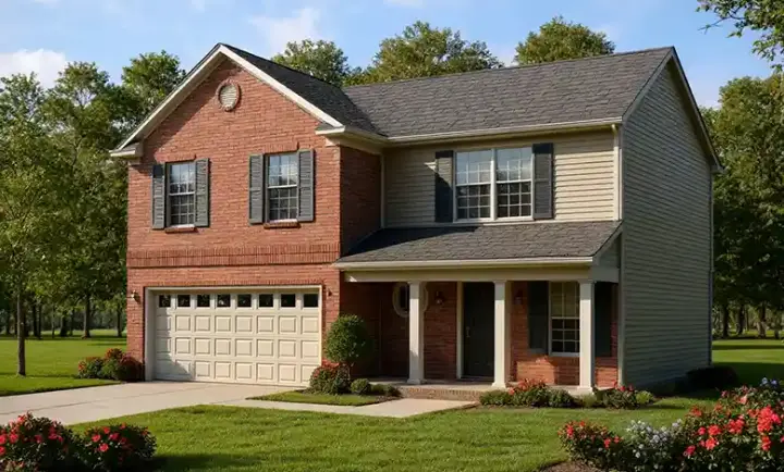 Traditional house plans 12-536 - front exterior, 1,771 sq ft, 4 bed, 2 bath house plans | Monster House Plans