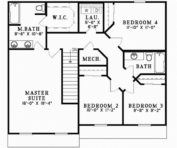Upper/Second Floor Plan: 12-540