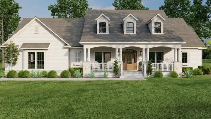 Country house plans 12-549 - front exterior, 2,373 sq ft, 4 bed, 3 bath house plans | Monster House Plans