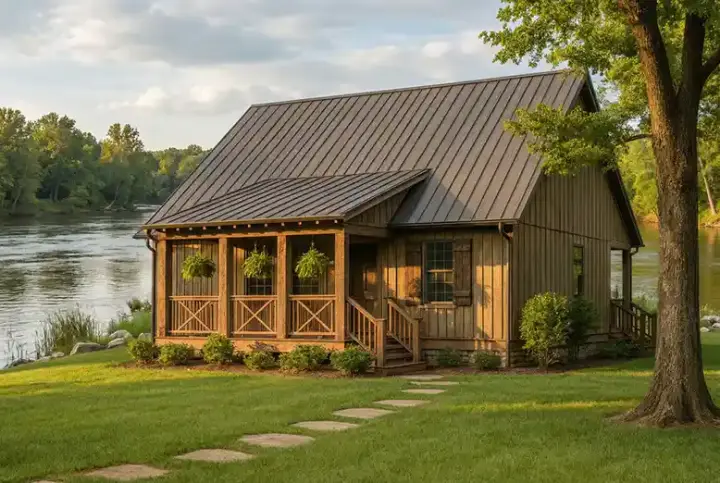 Country house plans 12-551 - front exterior, 1,458 sq ft, 4 bed, 2 bath house plans | Monster House Plans