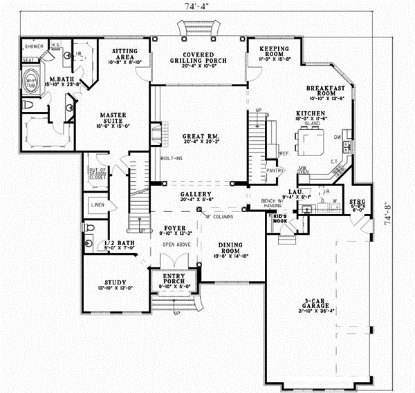 Main Floor Plan: 12-567