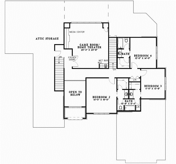 Upper/Second Floor Plan: 12-567