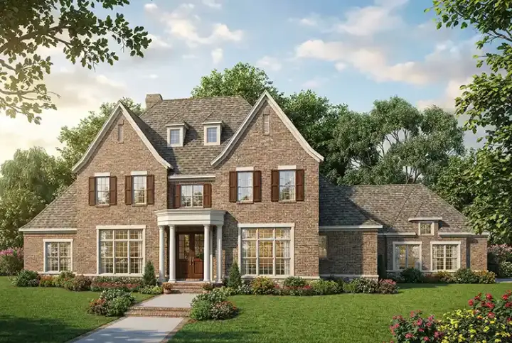 Traditional house plans 12-574 - front exterior, 989 sq ft, 2 bed, 1 bath house plans | Monster House Plans