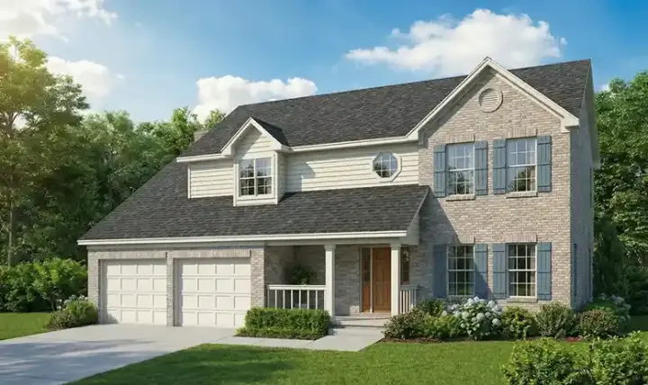 Traditional house plans 12-580 - front exterior, 2,046 sq ft, 4 bed, 2 bath house plans | Monster House Plans