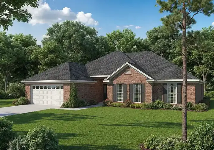 Traditional house plans 12-581 - front exterior, 1,749 sq ft, 3 bed, 2 bath house plans | Monster House Plans
