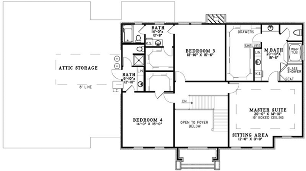 Upper/Second Floor Plan: 12-583