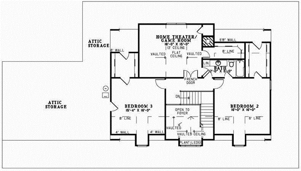 Upper/Second Floor Plan: 12-599