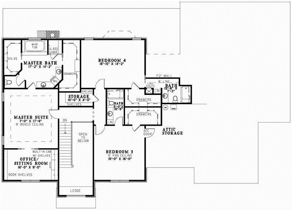 Upper/Second Floor Plan: 12-600