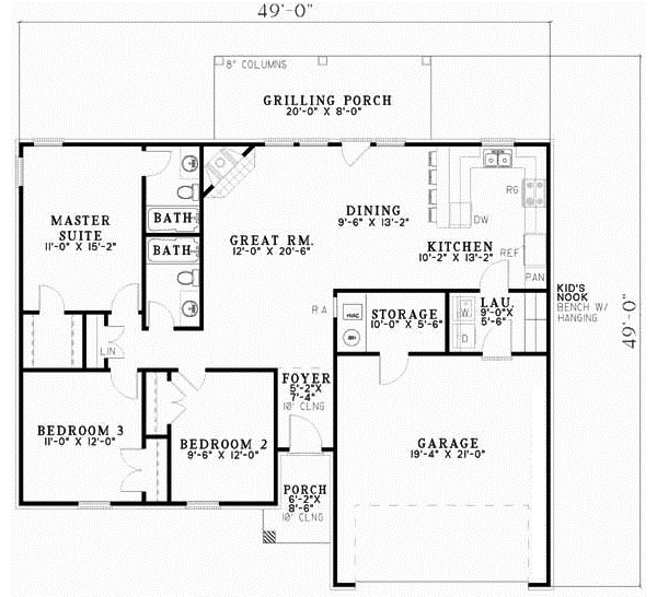 Main Floor Plan: 12-605