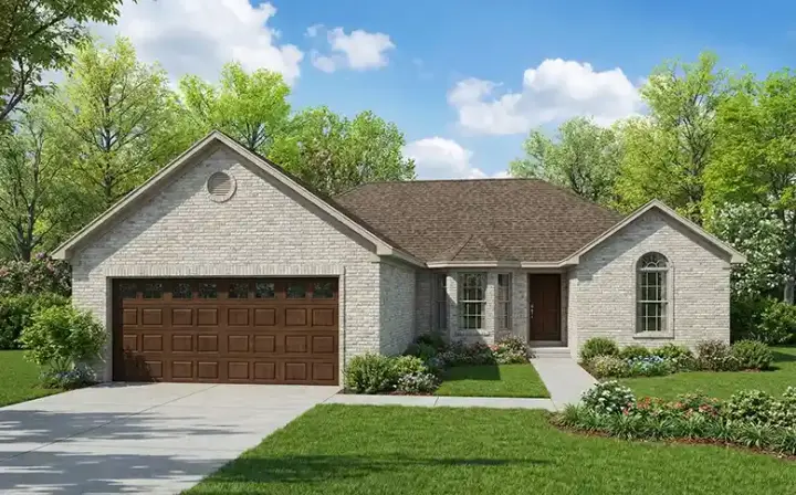 Traditional house plans 12-620 - front exterior, 1,462 sq ft, 3 bed, 2 bath house plans | Monster House Plans