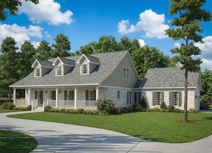 Country house plans 12-626 - front exterior, 2,523 sq ft, 4 bed, 2 bath house plans | Monster House Plans