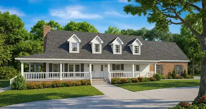 Farmhouse house plans 12-629 - front exterior, 1,860 sq ft, 3 bed, 2 bath house plans | Monster House Plans