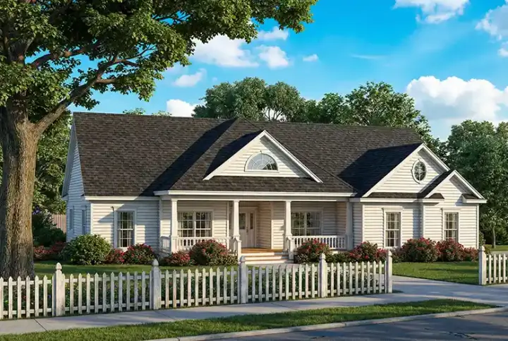 Country house plans 12-645 - front exterior, 2,163 sq ft, 3 bed, 2 bath house plans | Monster House Plans